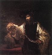 REMBRANDT Harmenszoon van Rijn Aristotle with a Bust of Homer  jh Sweden oil painting artist